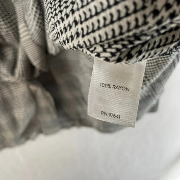 J.Jill Button-Up Shirt Women's Sz LP Black Houndstooth Tunic Collared Relaxed - Picture 7 of 8